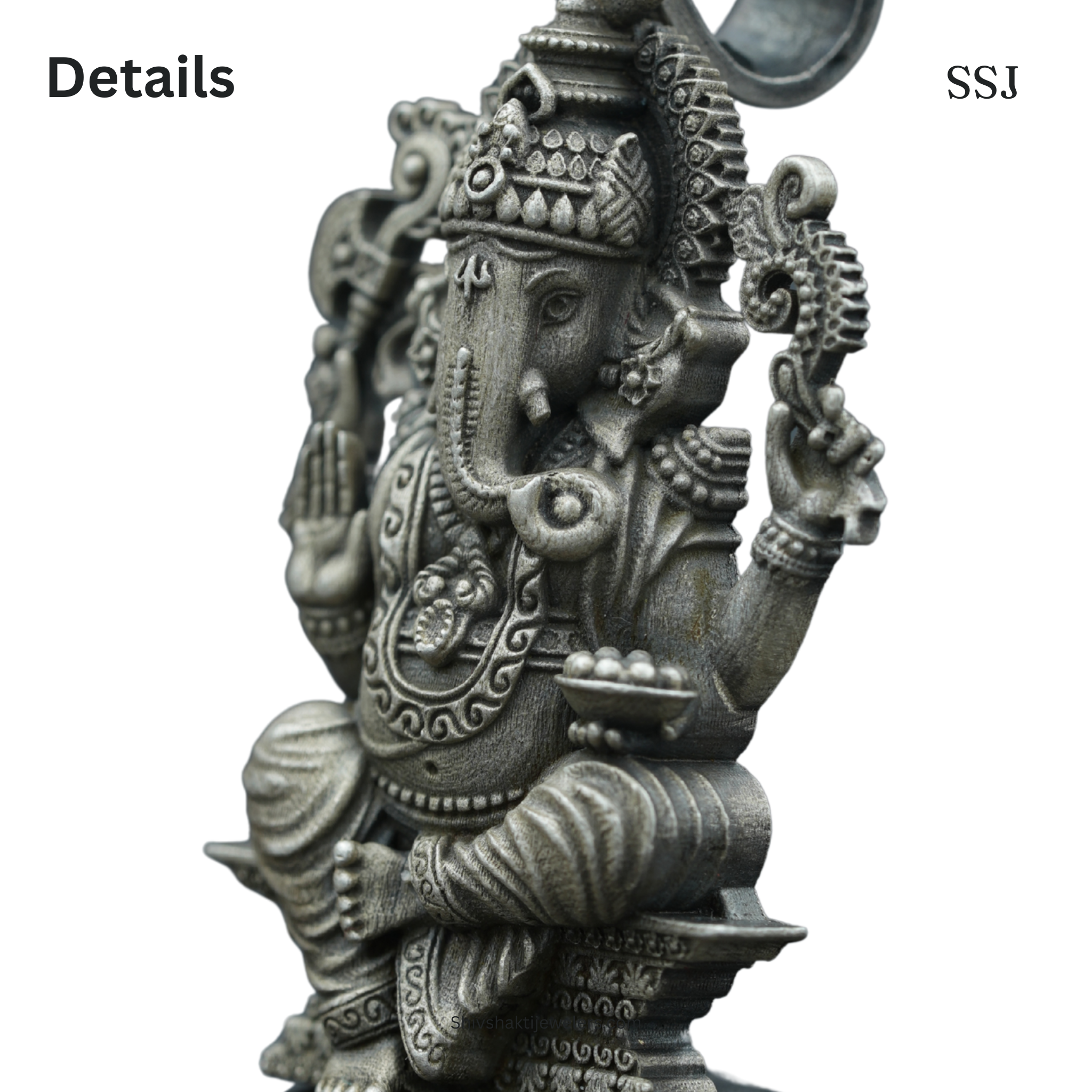 Ganesh Ji Antique Finish 925 Silver God Pendant – Blessings & Prosperity