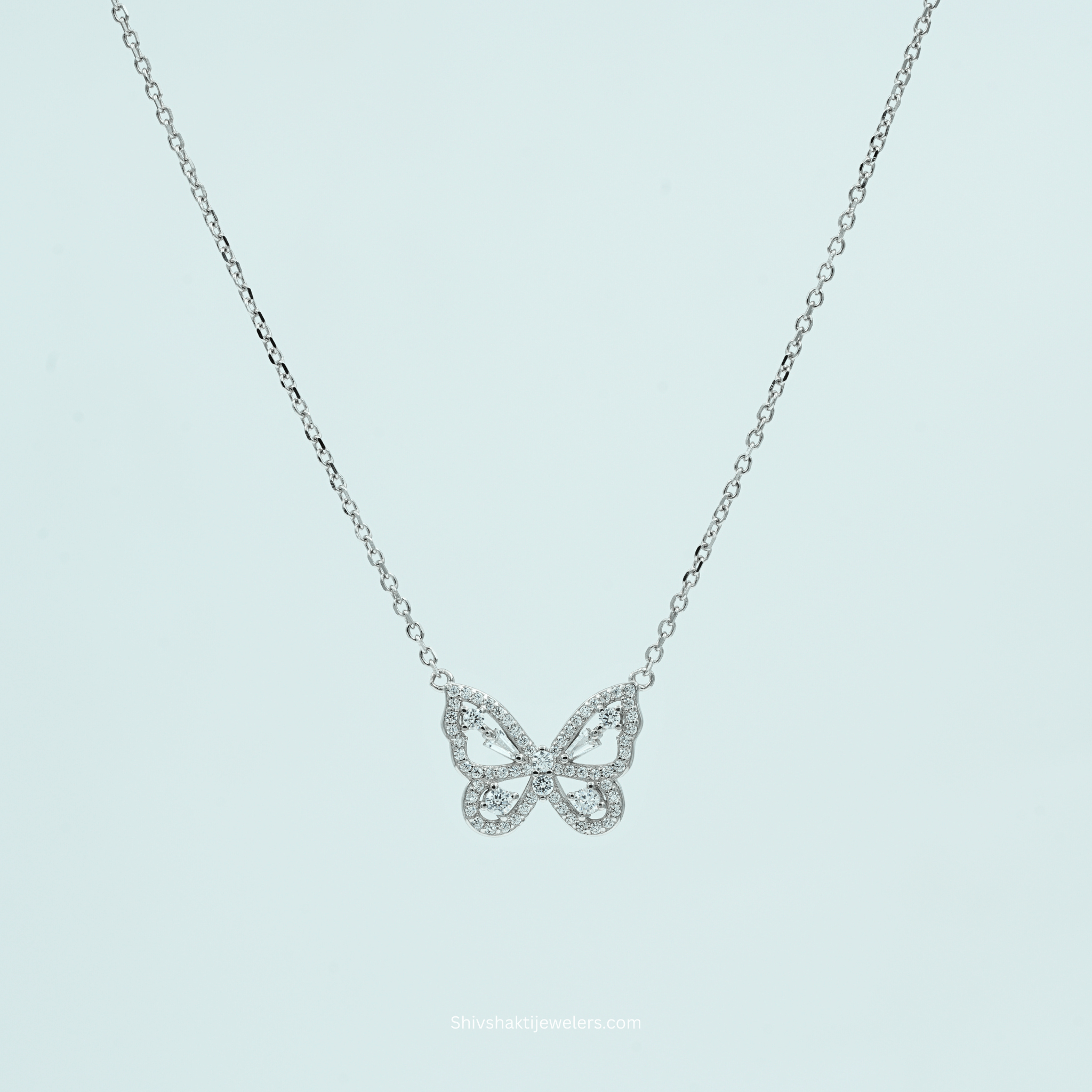 Sterling silver butterfly design necklace for women India