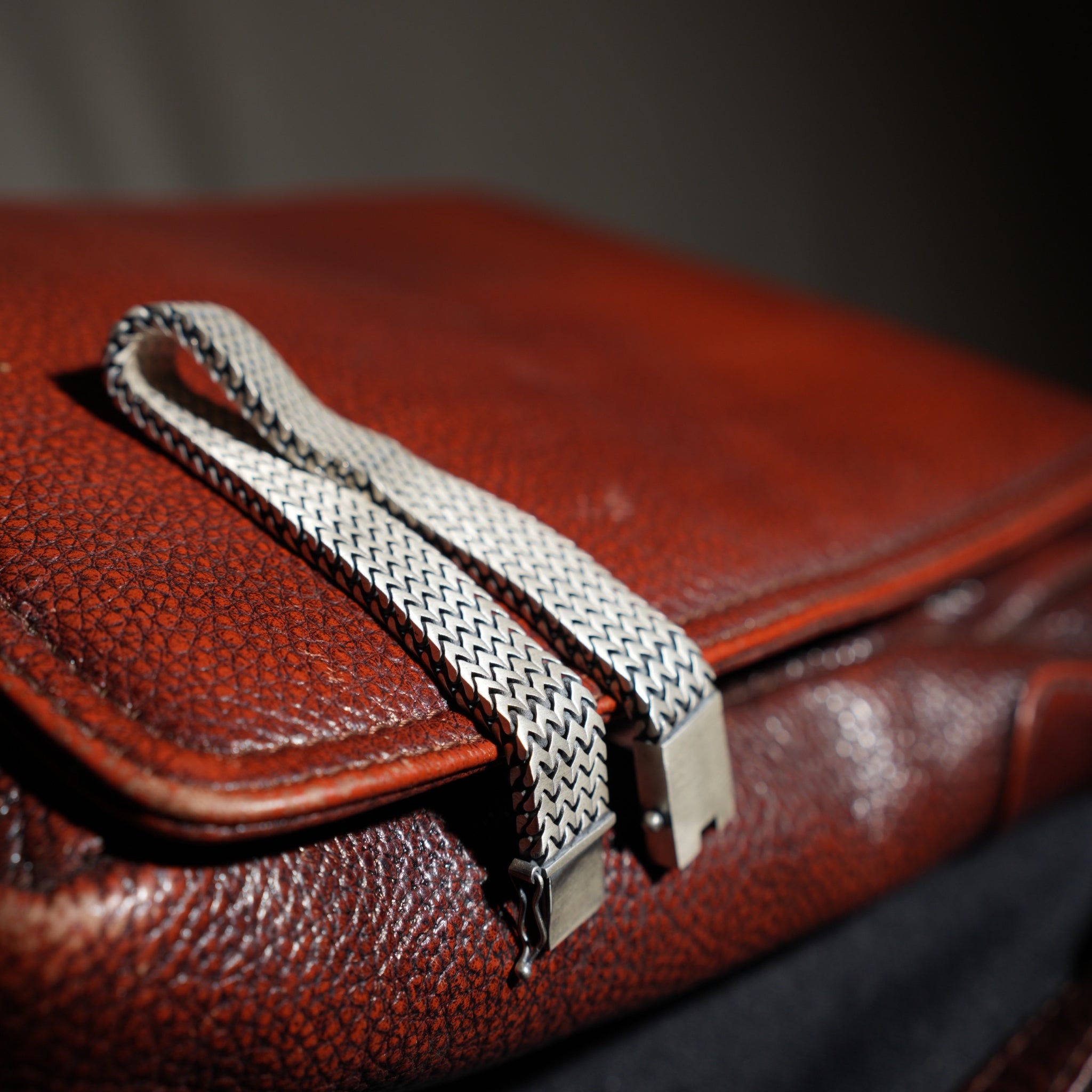Oxidized Sterling Silver Zigzag Men’s Bracelet