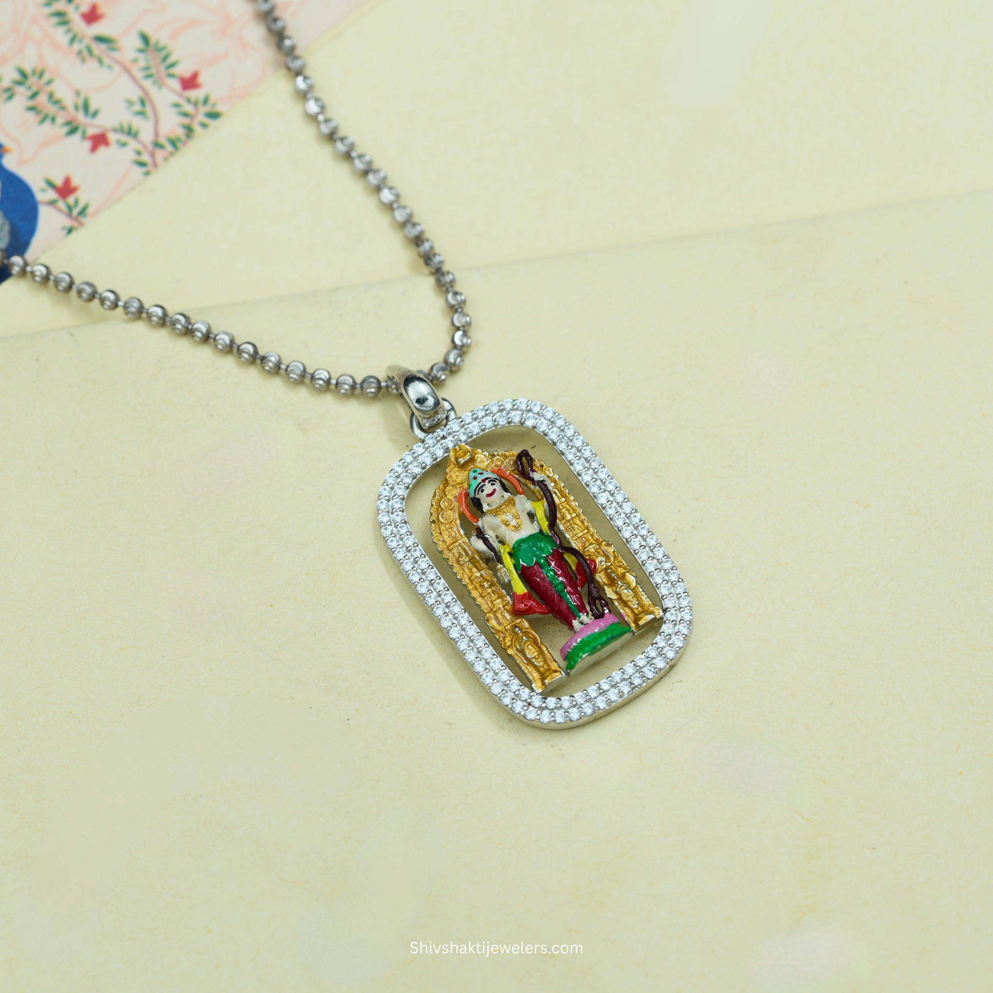 SSJ 925 Sterling Silver Shree Ram Ji Pendant – Devotional Jewellery for Men & Women