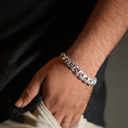 Heavy Silver Look Bracelet for Men | Stylish Chain Design