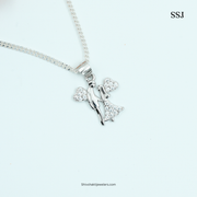 925 Sterling Silver couple pendant with dual hearts, perfect Valentine’s and anniversary gift