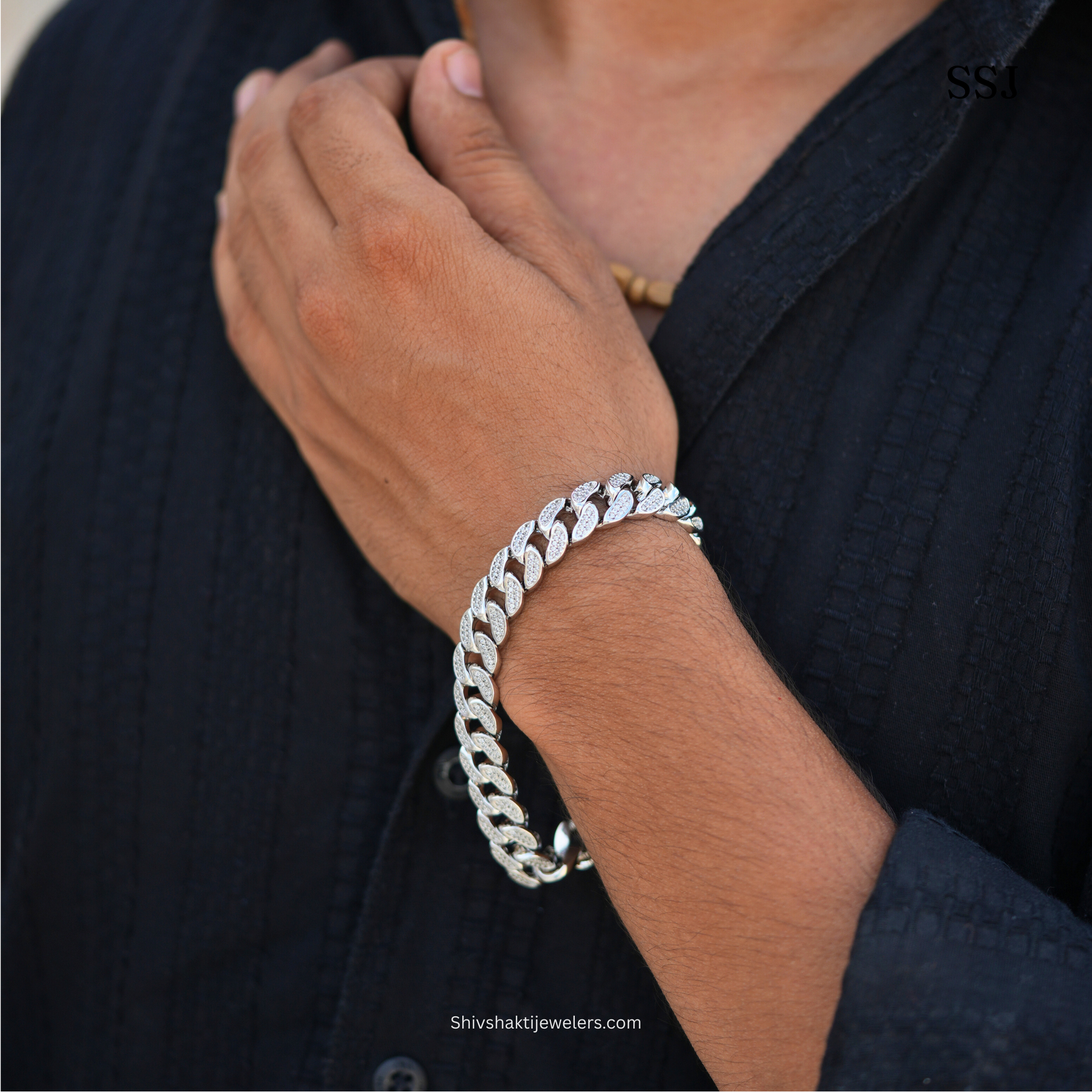 925 Sterling Silver Men’s Cuban Link Bracelet – Heavy Stylish Jewellery for Men by Shiv Shakti Jewellers