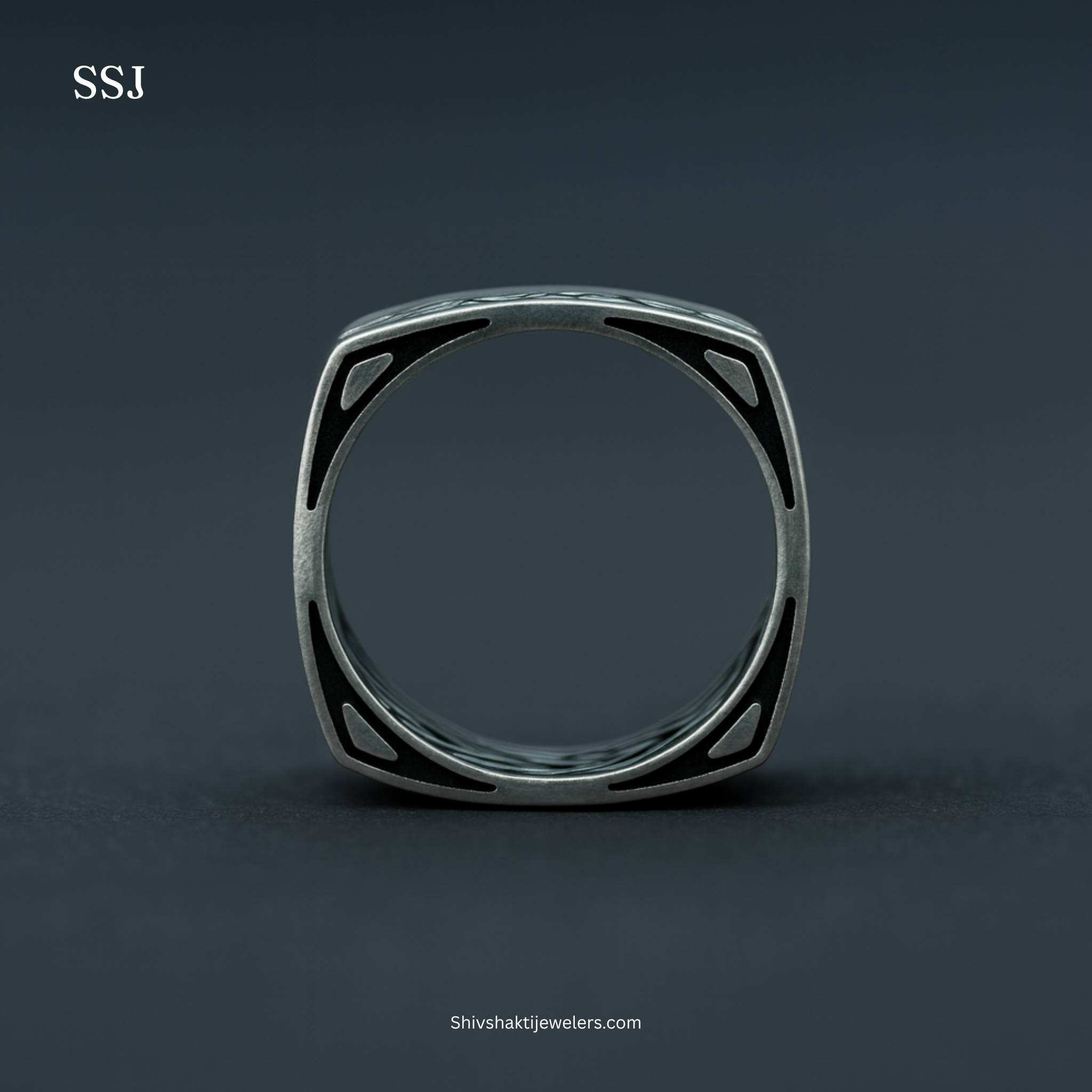 Oxidized Silver Viking Braided Band Ring – Bold Tribal Design