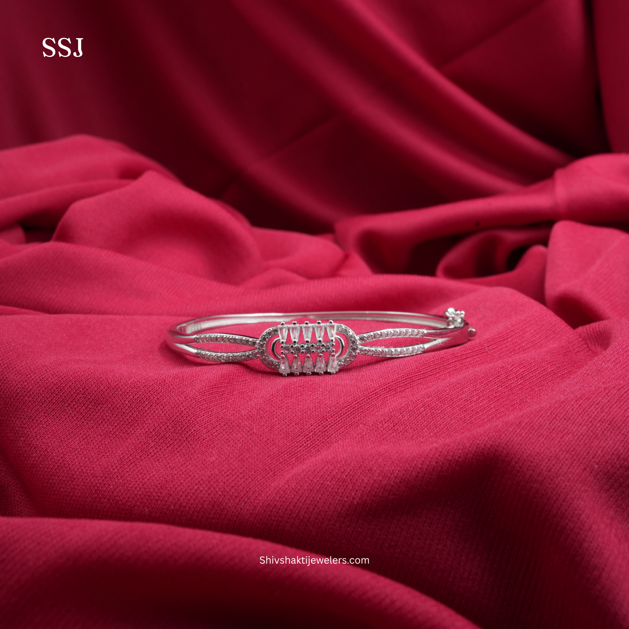 Sparkling Infinity Loop CZ Bracelet – 925 Silver