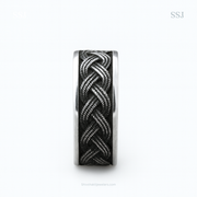 925 Silver Oxidized Braided Band Ring – Stylish Men’s & Women’s Statement Jewelry