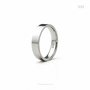 925 Silver Classic Plain Band Ring – Minimalist Everyday Wear