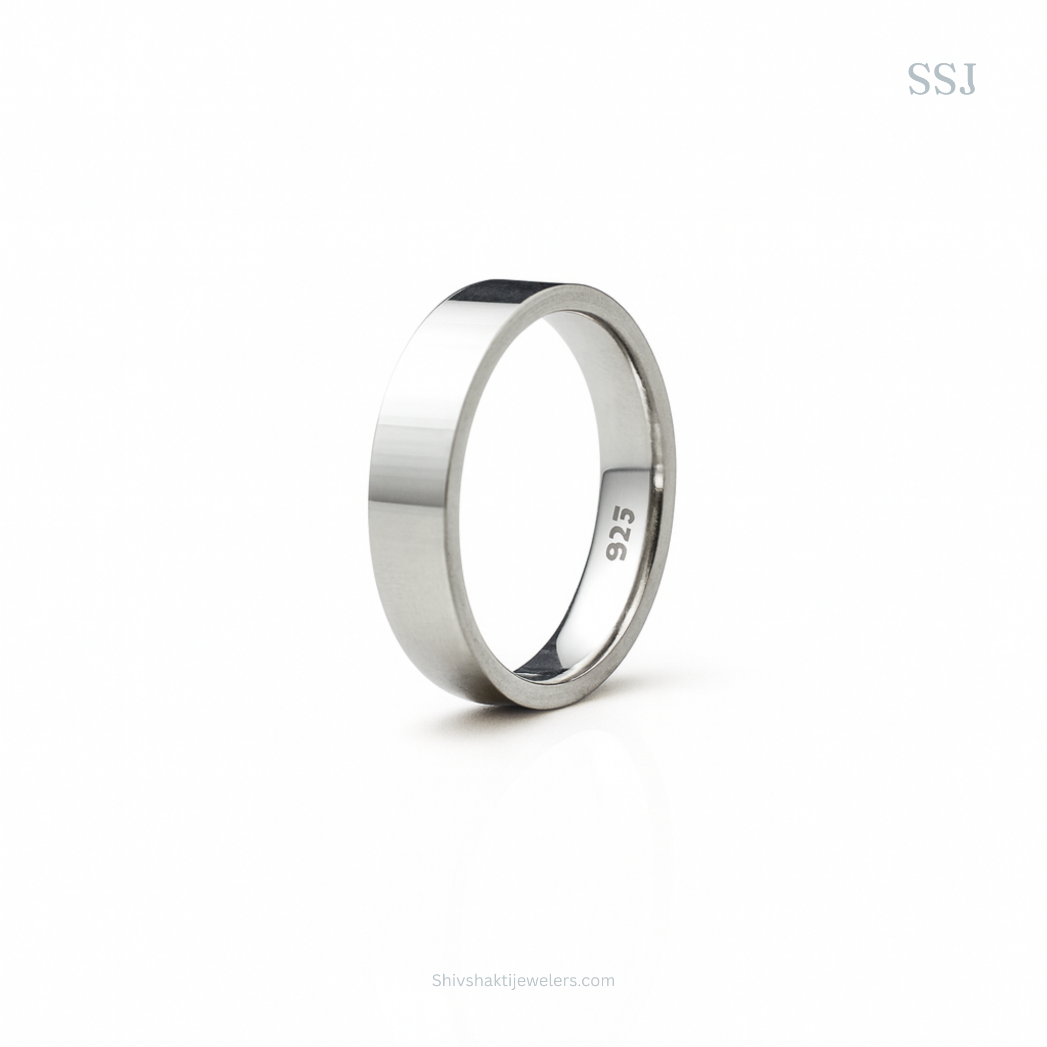 925 Silver Classic Plain Band Ring – Minimalist Everyday Wear