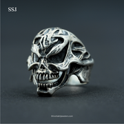 Venom – 925 Sterling Silver Skull Ring | Gothic Biker Men’s Jewelry