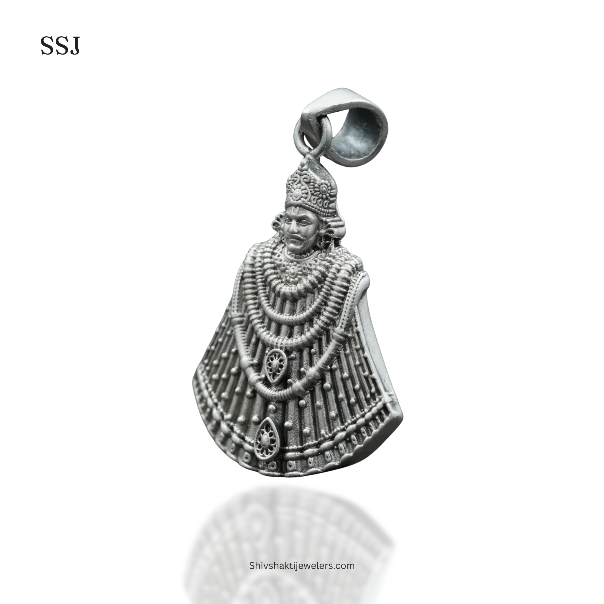 Antique Khatu Shyam Ji Pendant in 925 Silver