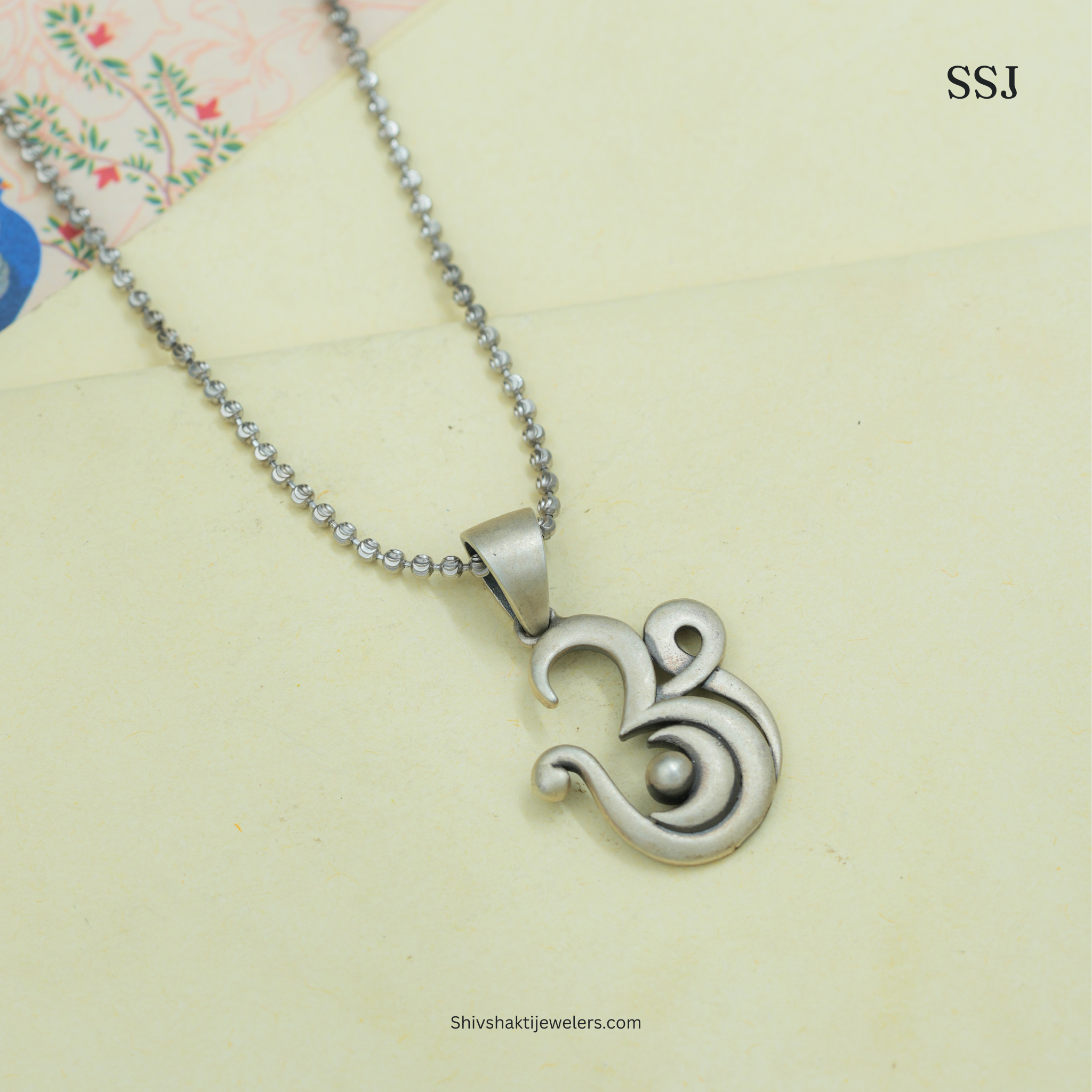 925 Silver Om Symbol Pendant by Shiv Shakti Jewellers – Antique Finish Spiritual Jewellery