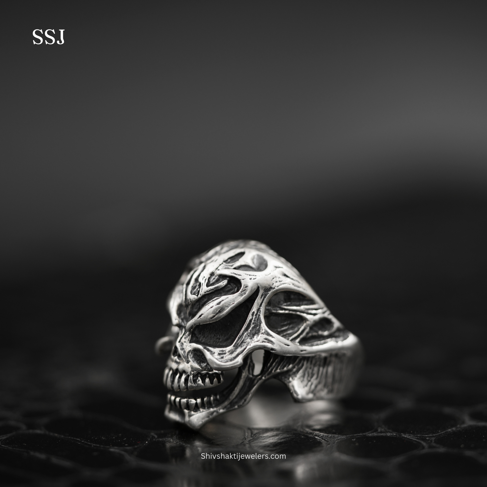 Venom – 925 Sterling Silver Skull Ring | Gothic Biker Men’s Jewelry