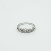 925 Silver Crown Design CZ Stone Ring for Women