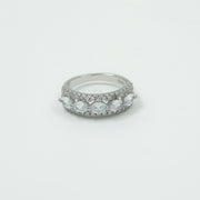 925 Silver Elegant Oval Zirconia Band Ring for Women