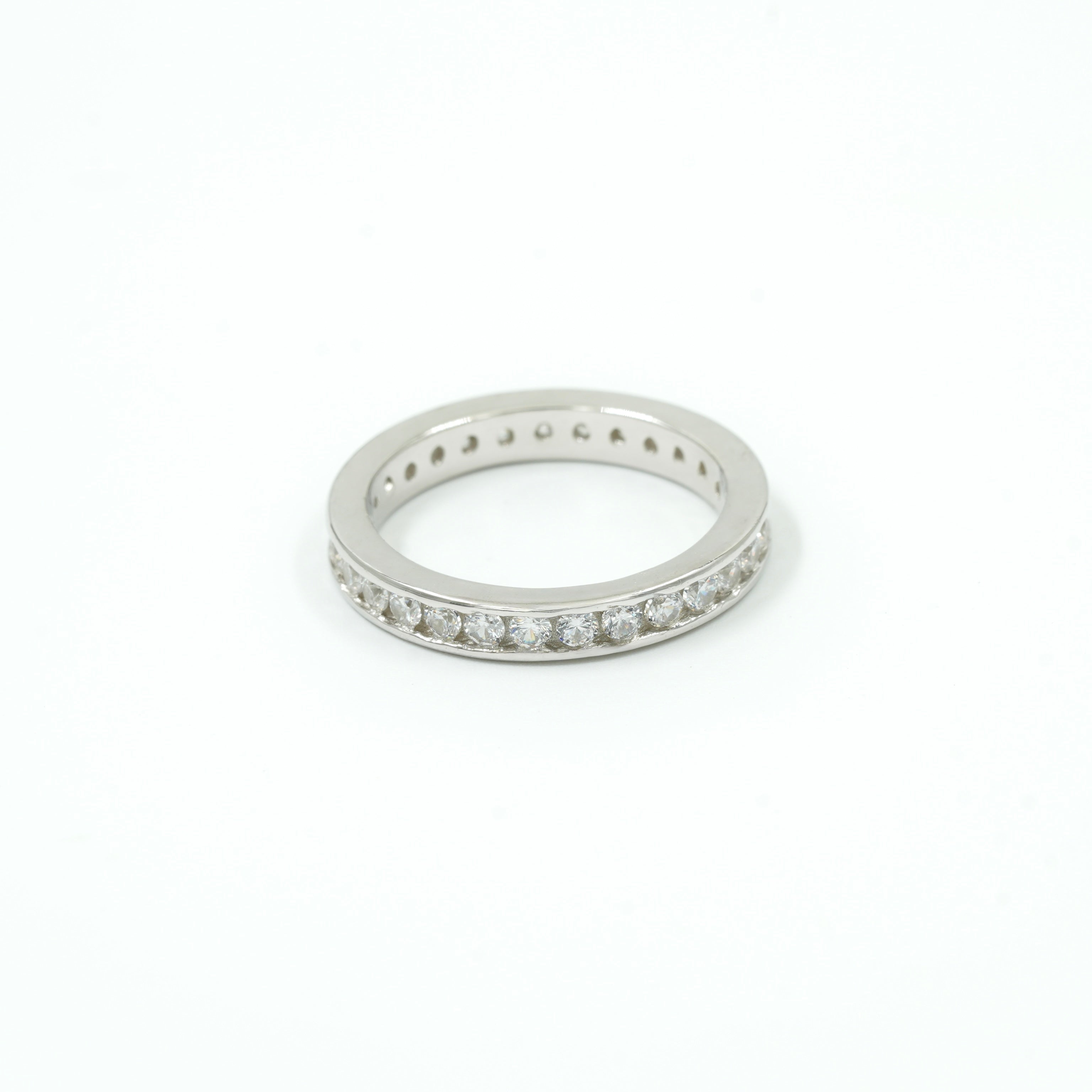 925 Sterling Silver Channel-Set Eternity Band Ring