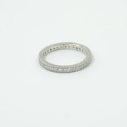 925 Silver Diamond Eternity Band Ring – Elegant Full Round Women’s Ring