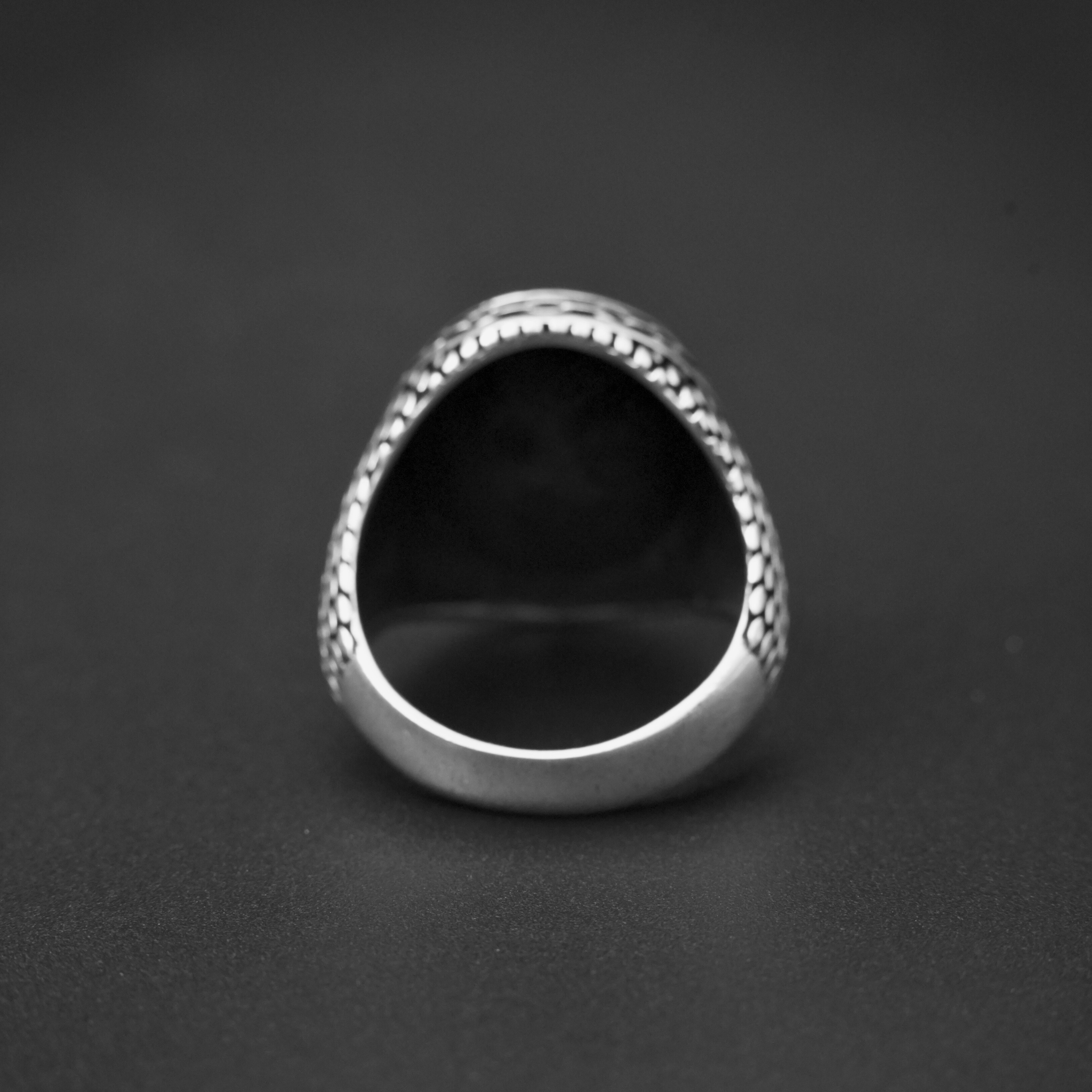 IYI Symbol Oxidised Silver Ring for Men – 925 Sterling Silver