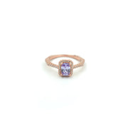 Rose Gold Statement Ring – 925 Silver with Sparkling CZ