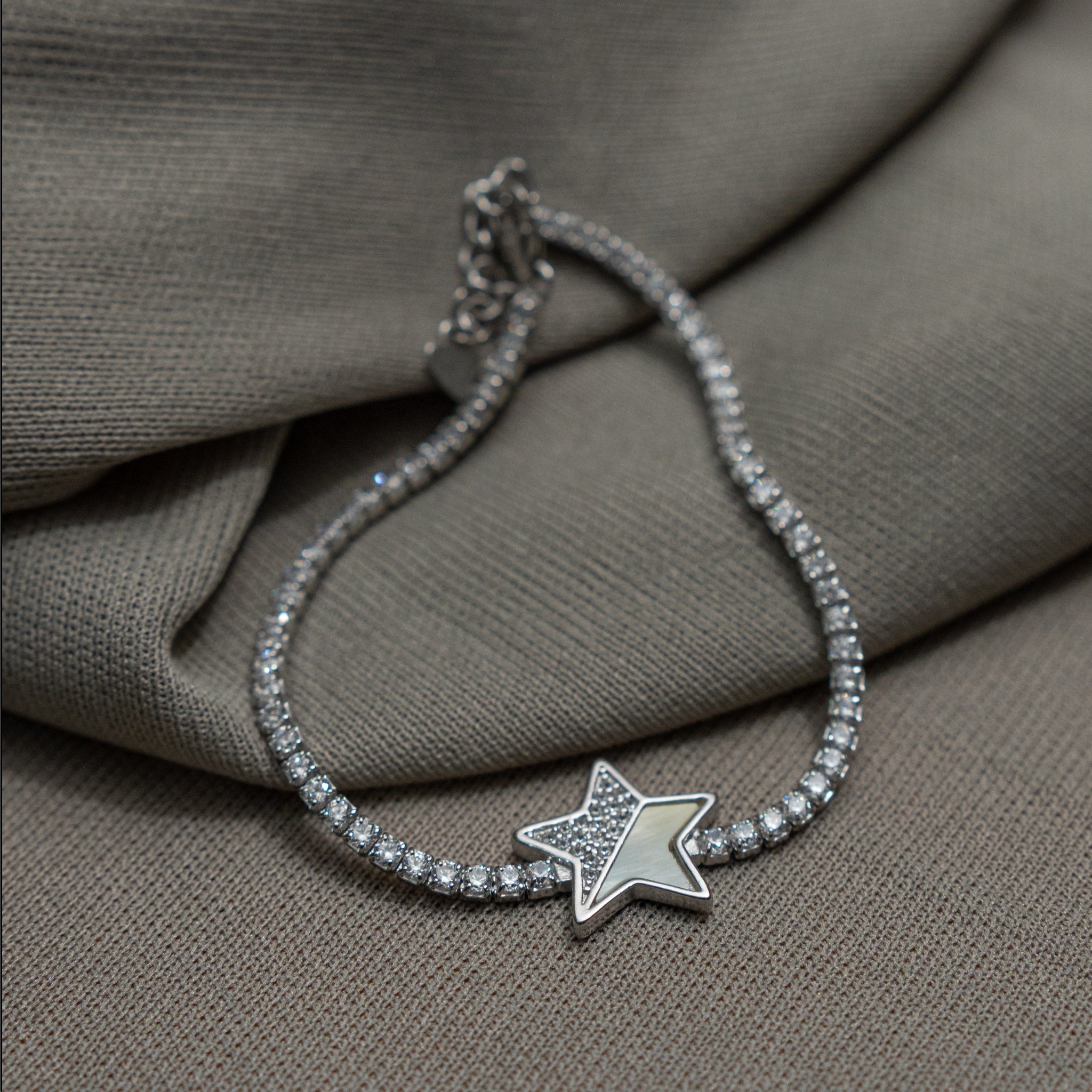 925 Silver Star CZ Bracelet – Shine On