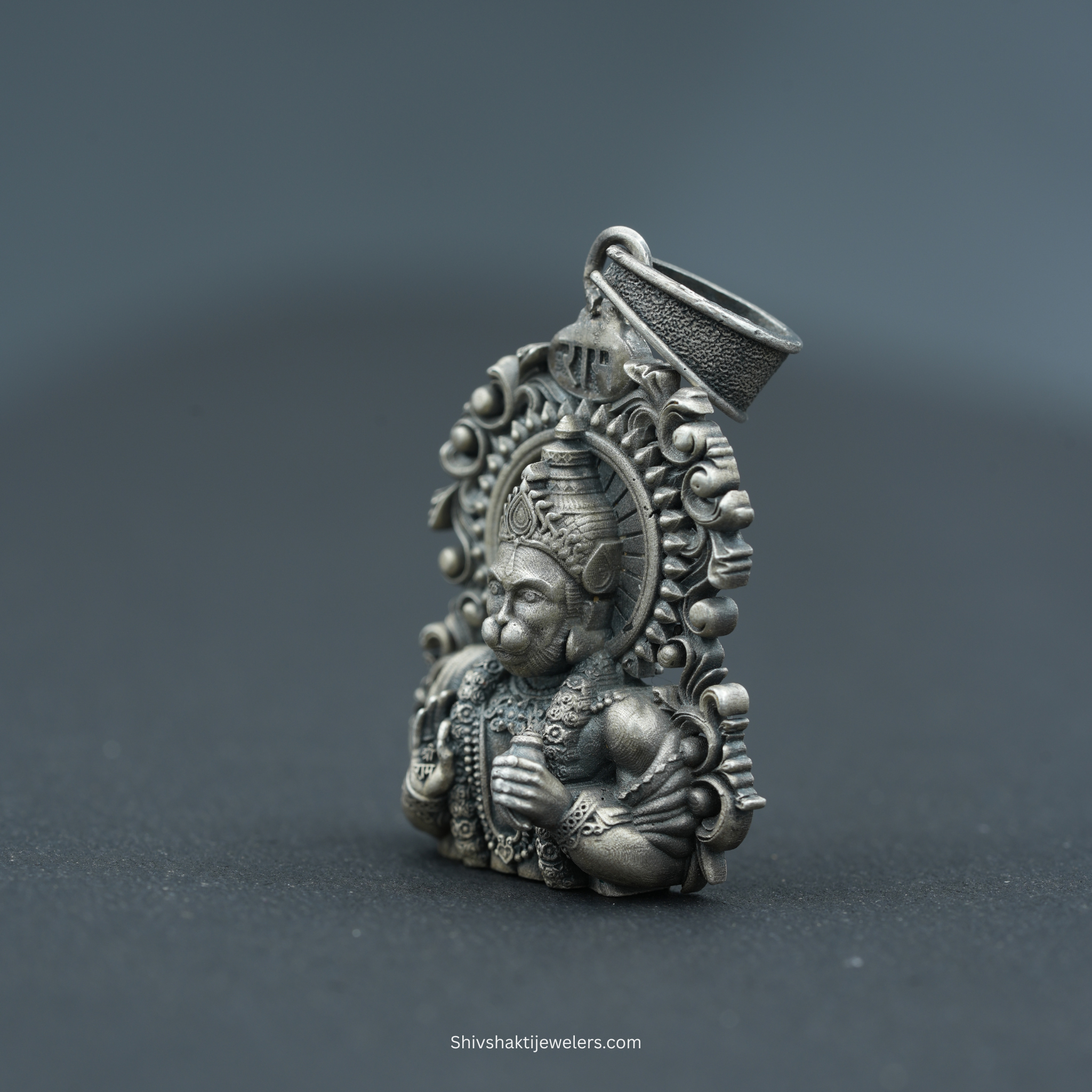 925 Sterling Silver Lord Hanuman Ji Pendant – Warrior Pose Devotional Jewellery
