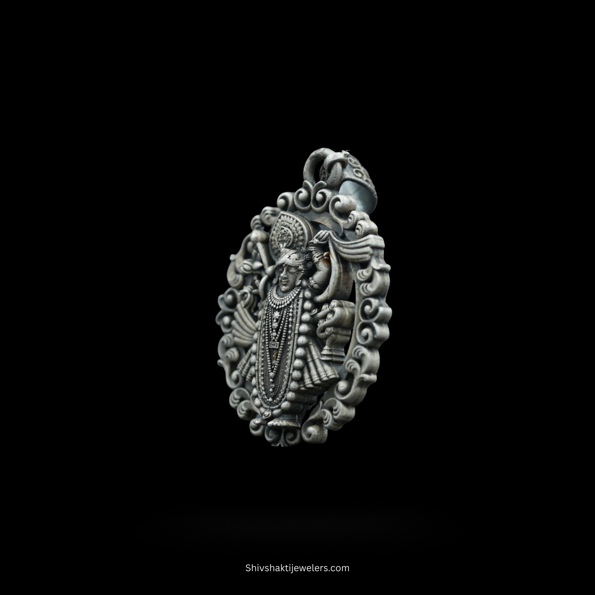 925 Sterling Silver Krishna & Devi Pendant – Dual Deity Spiritual Jewellery for Men & Women