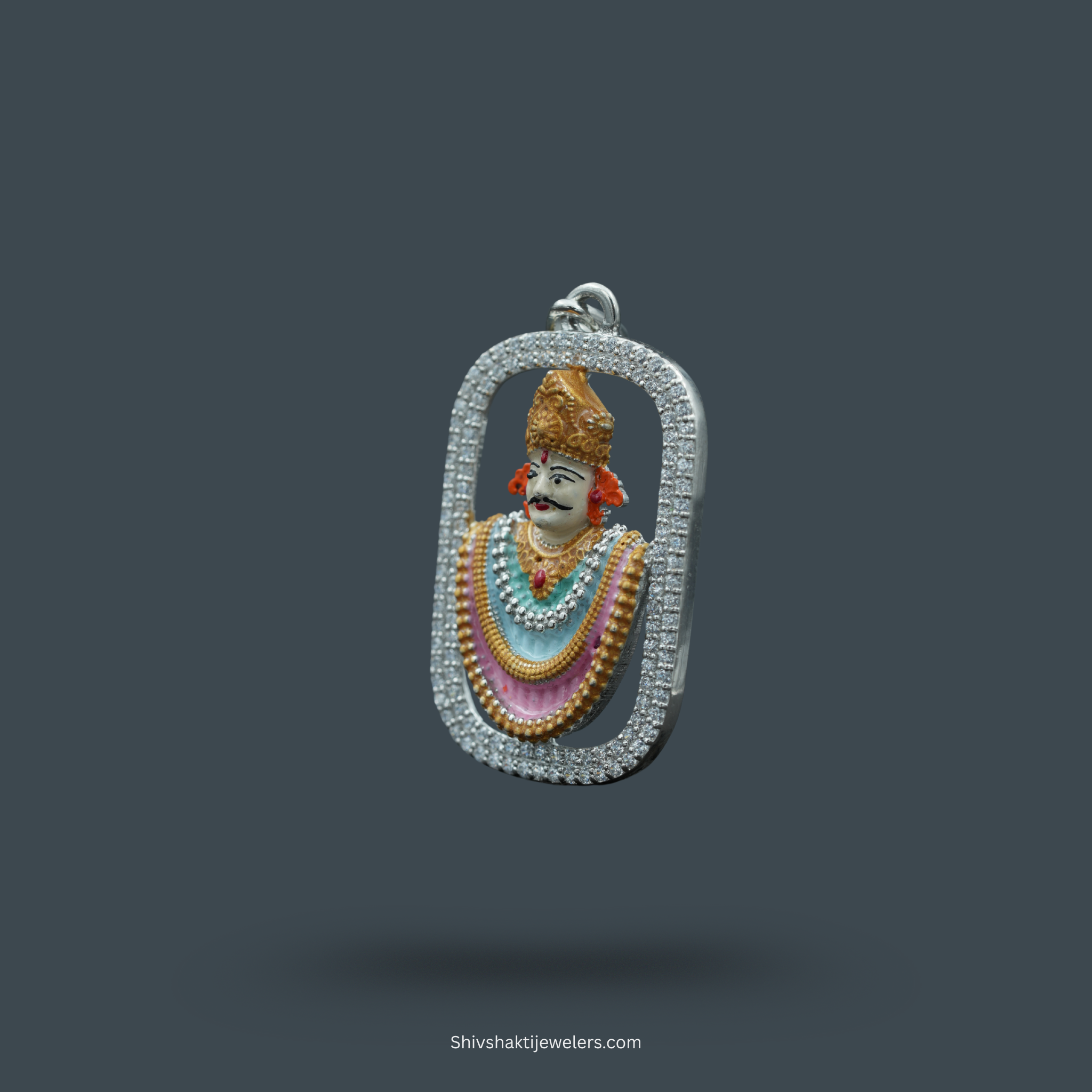 SSJ 925 Sterling Silver Khatu Shyam Ji Pendant – Devotional Jewellery for Men & Women