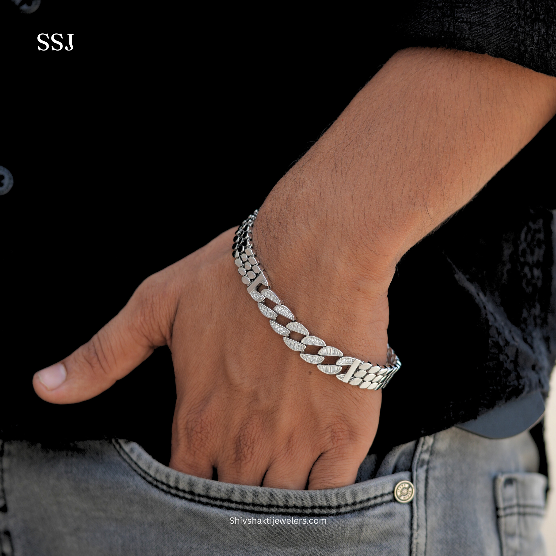 mens-925-silver-curb-chain-bracelet