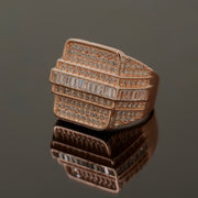 Luxury Rose Gold Men’s Diamond Ring – Bold Statement 925 Silver Jewellery