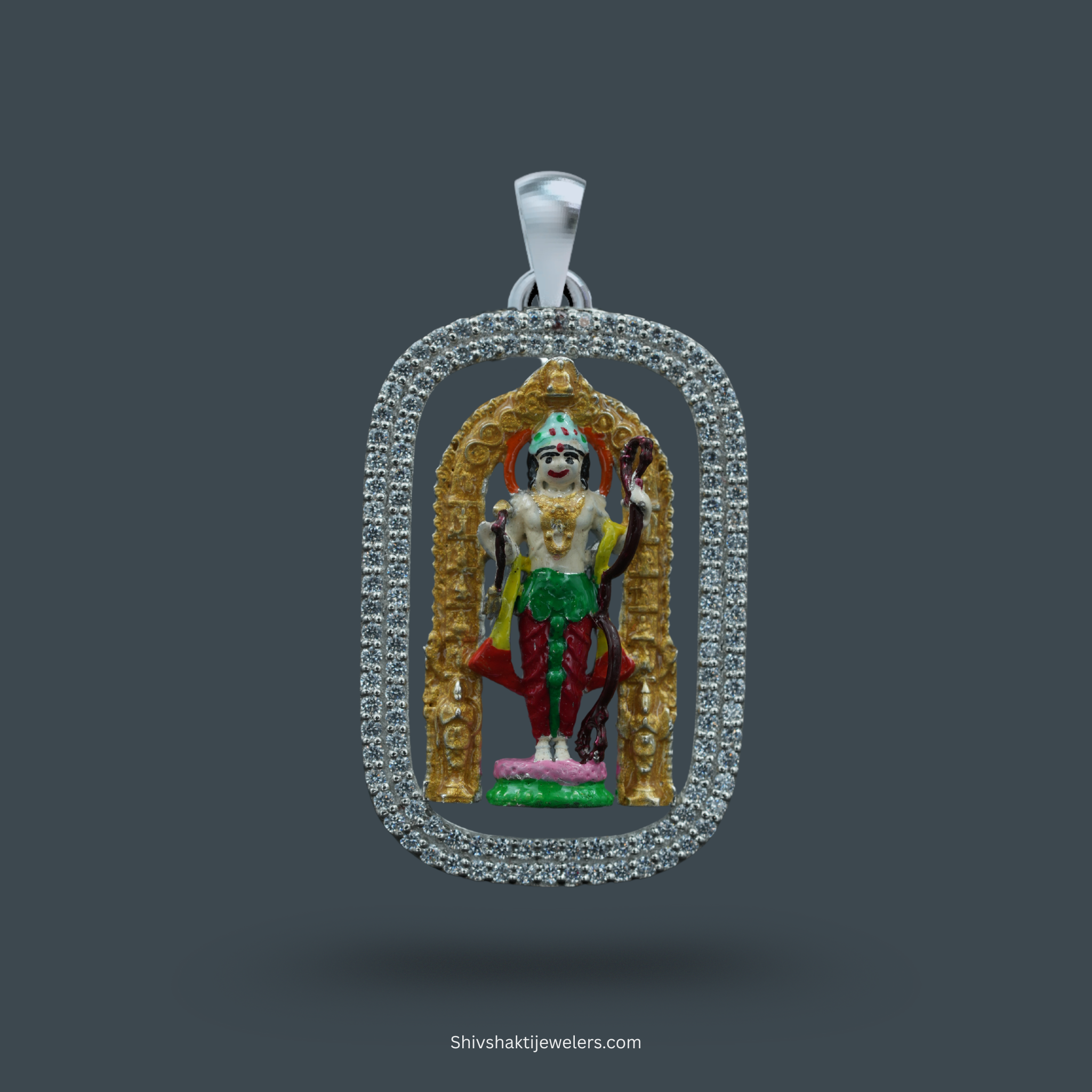 SSJ 925 Sterling Silver Shree Ram Ji Pendant – Devotional Jewellery for Men & Women