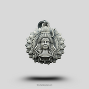 925 Sterling Silver Shiva Pendant – Sunburst Tribal Design for Men & Women