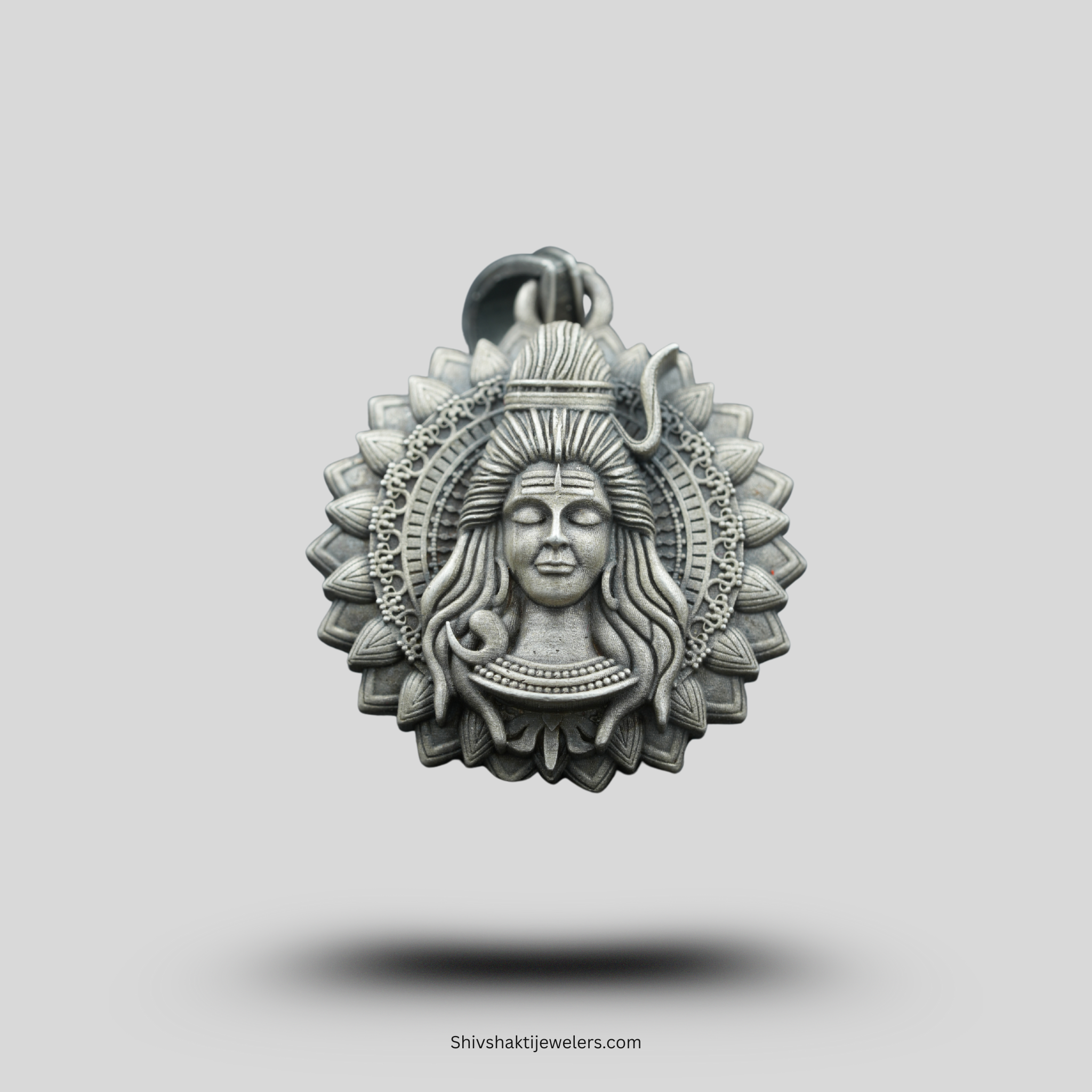 925 Sterling Silver Shiva Pendant – Sunburst Tribal Design for Men & Women