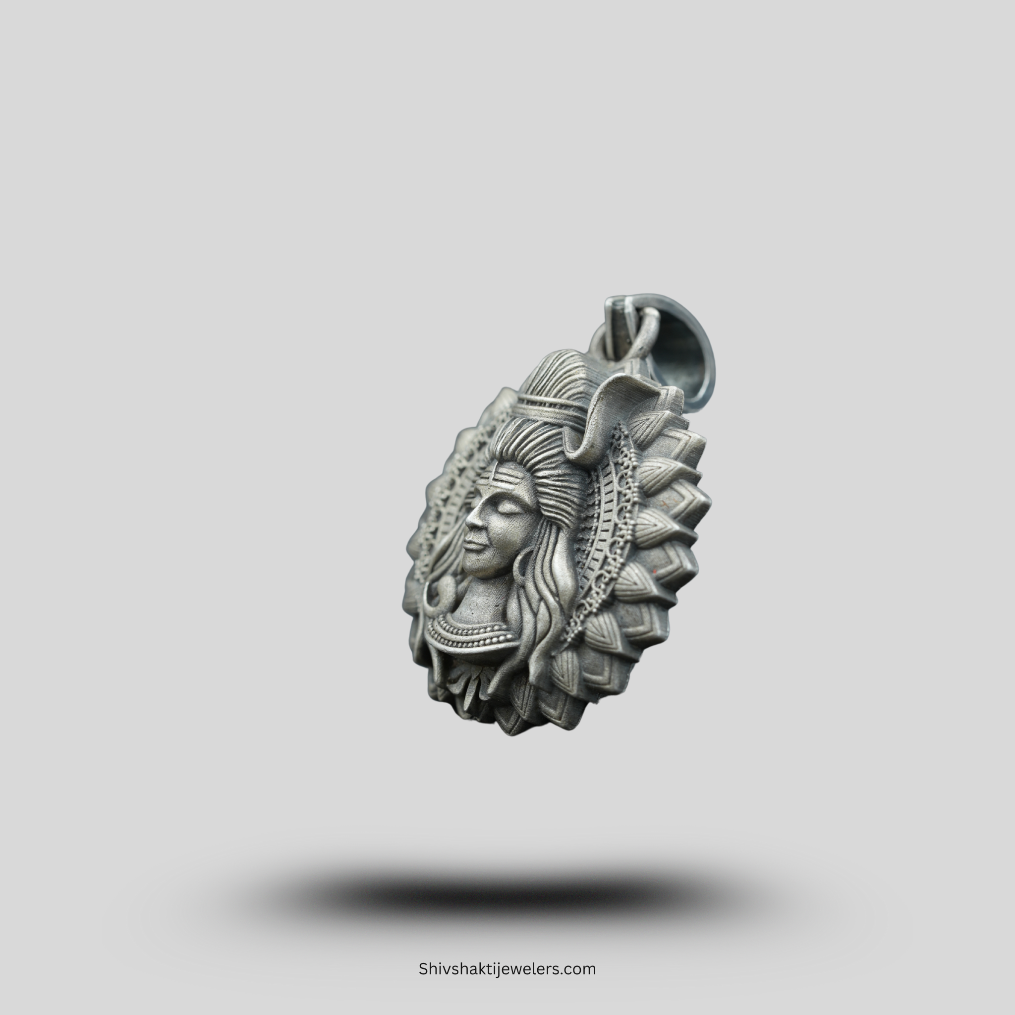 925 Sterling Silver Shiva Pendant – Sunburst Tribal Design for Men & Women