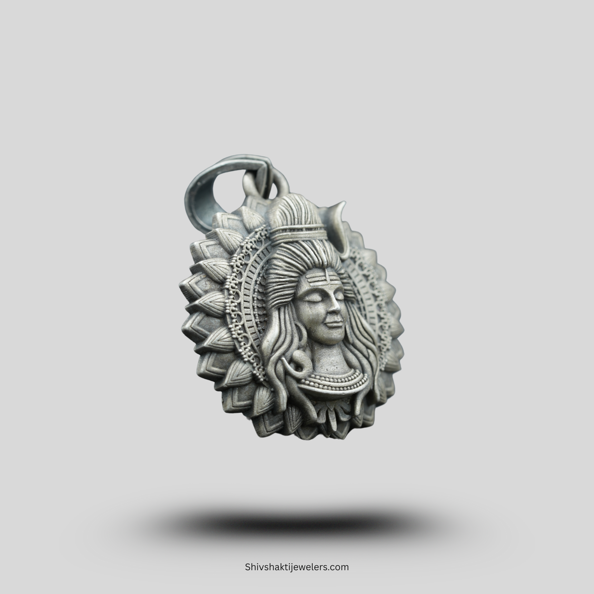 925 Sterling Silver Shiva Pendant – Sunburst Tribal Design for Men & Women