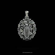 925 Sterling Silver Krishna & Devi Pendant – Dual Deity Spiritual Jewellery for Men & Women