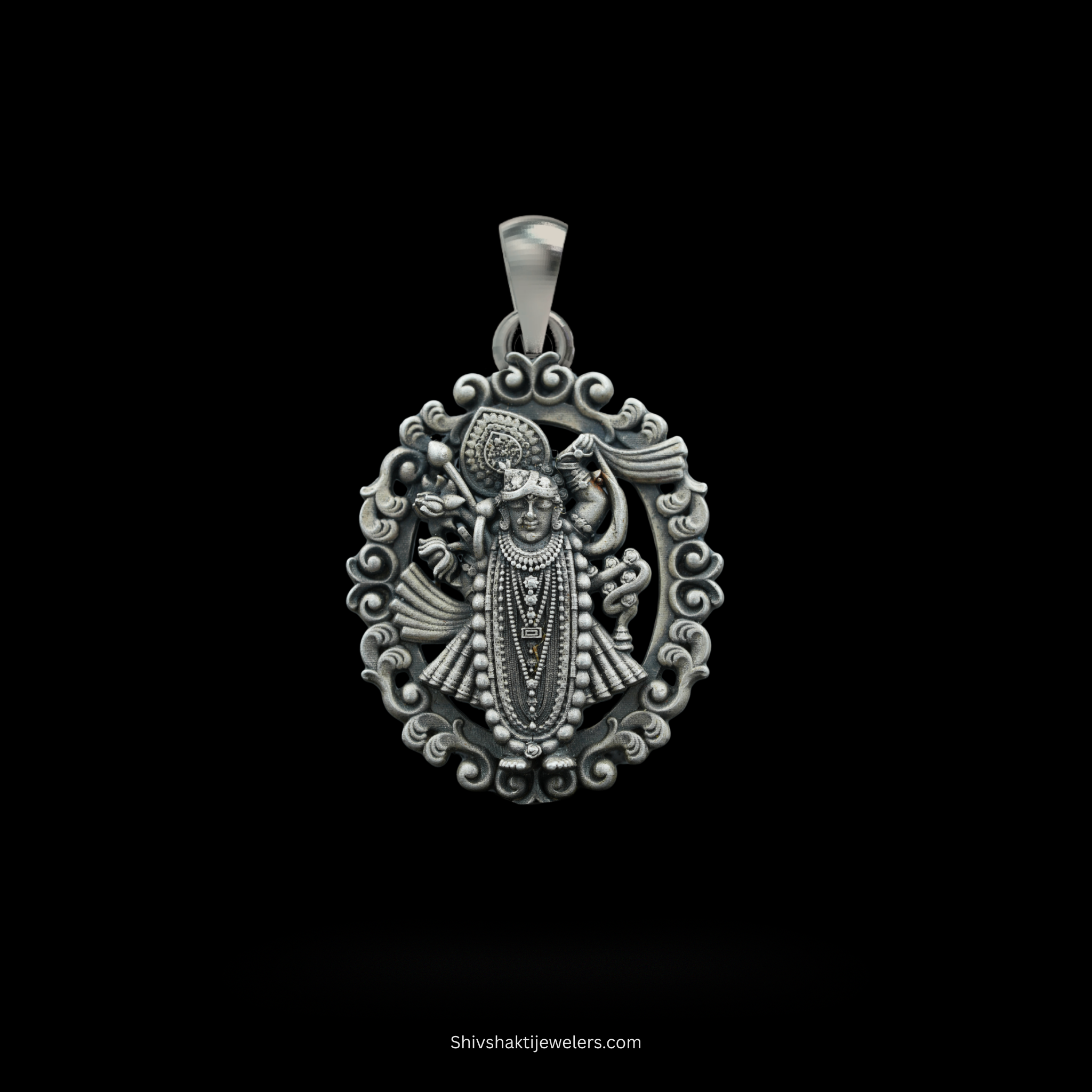 925 Sterling Silver Krishna & Devi Pendant – Dual Deity Spiritual Jewellery for Men & Women