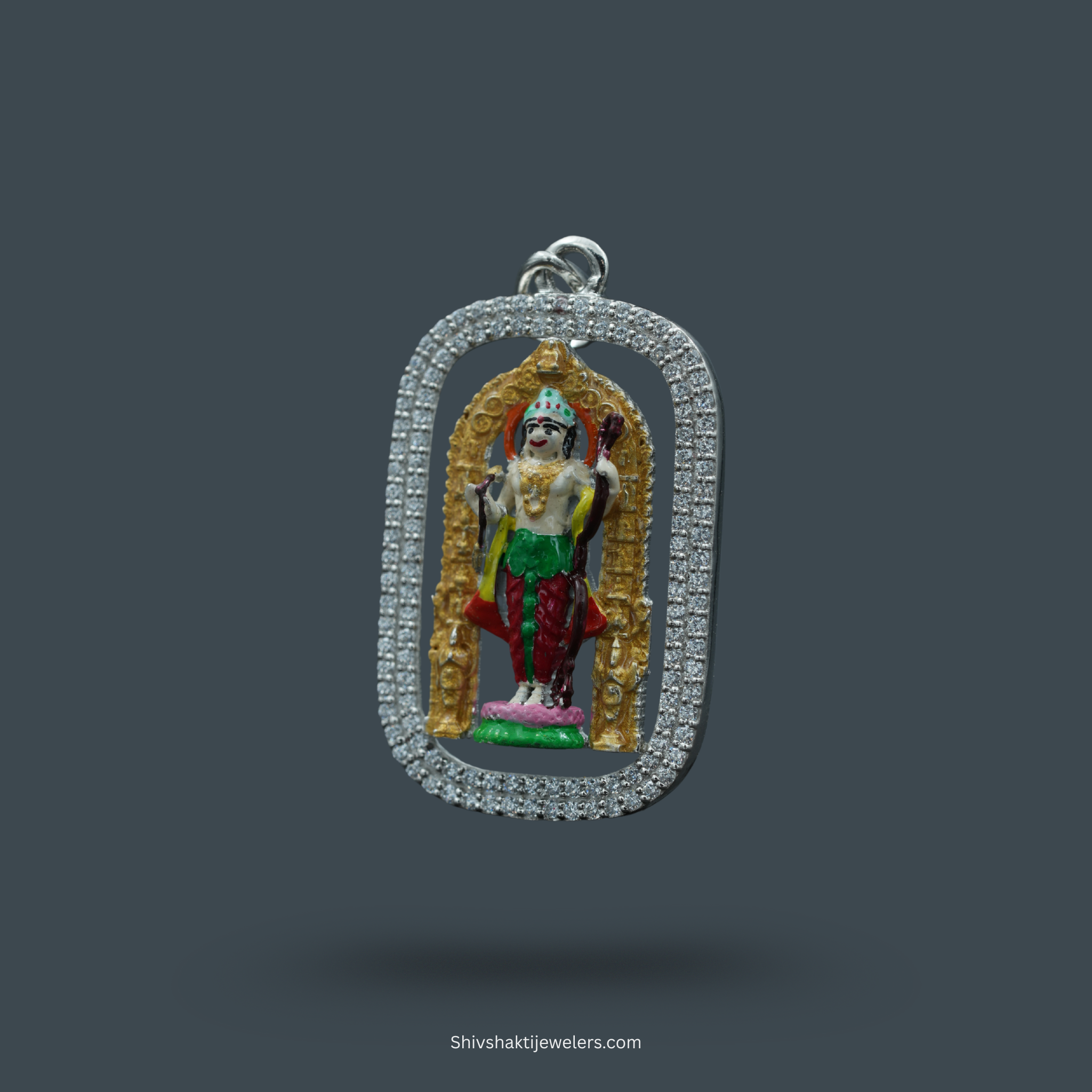 SSJ 925 Sterling Silver Shree Ram Ji Pendant – Devotional Jewellery for Men & Women