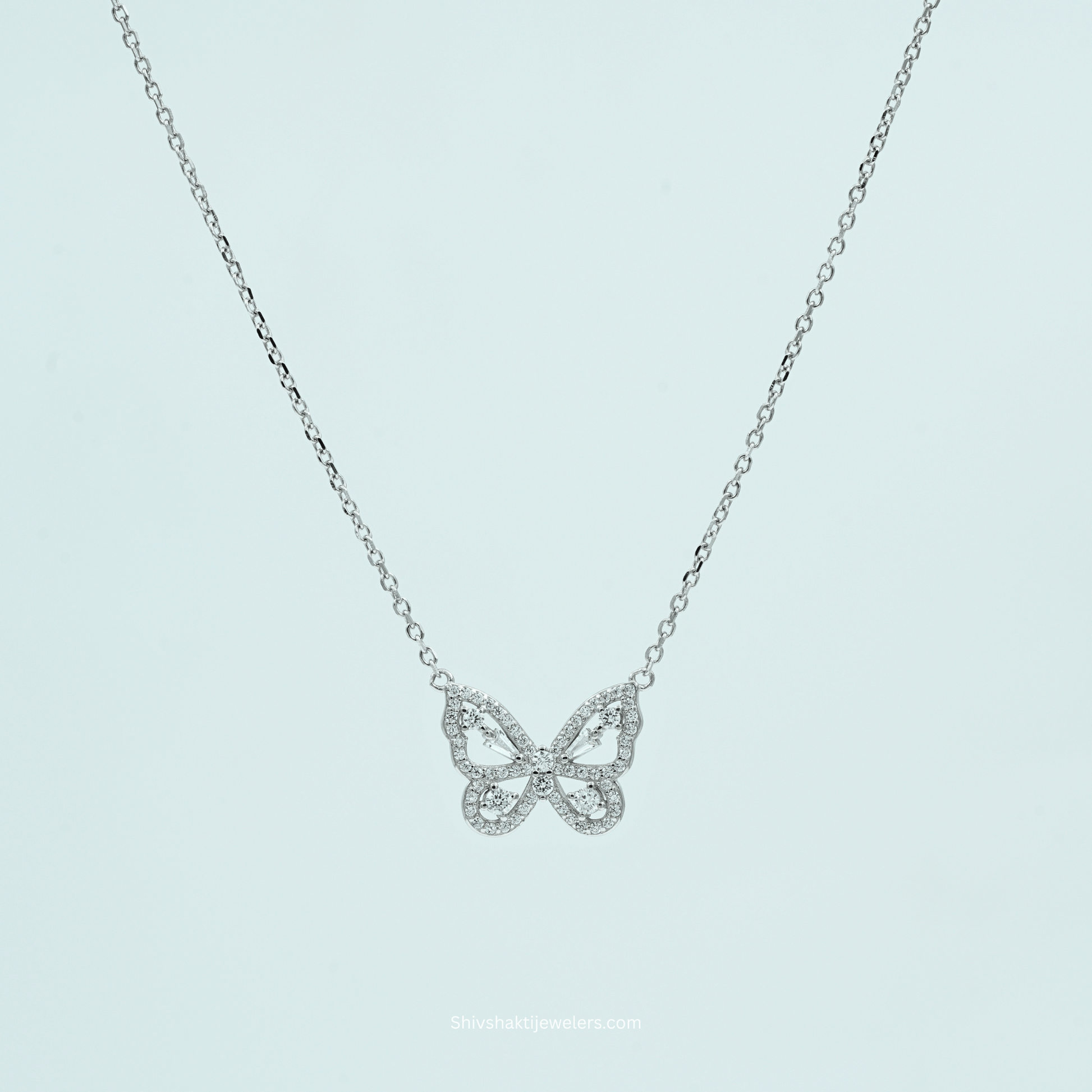 Sterling silver butterfly design necklace for women India