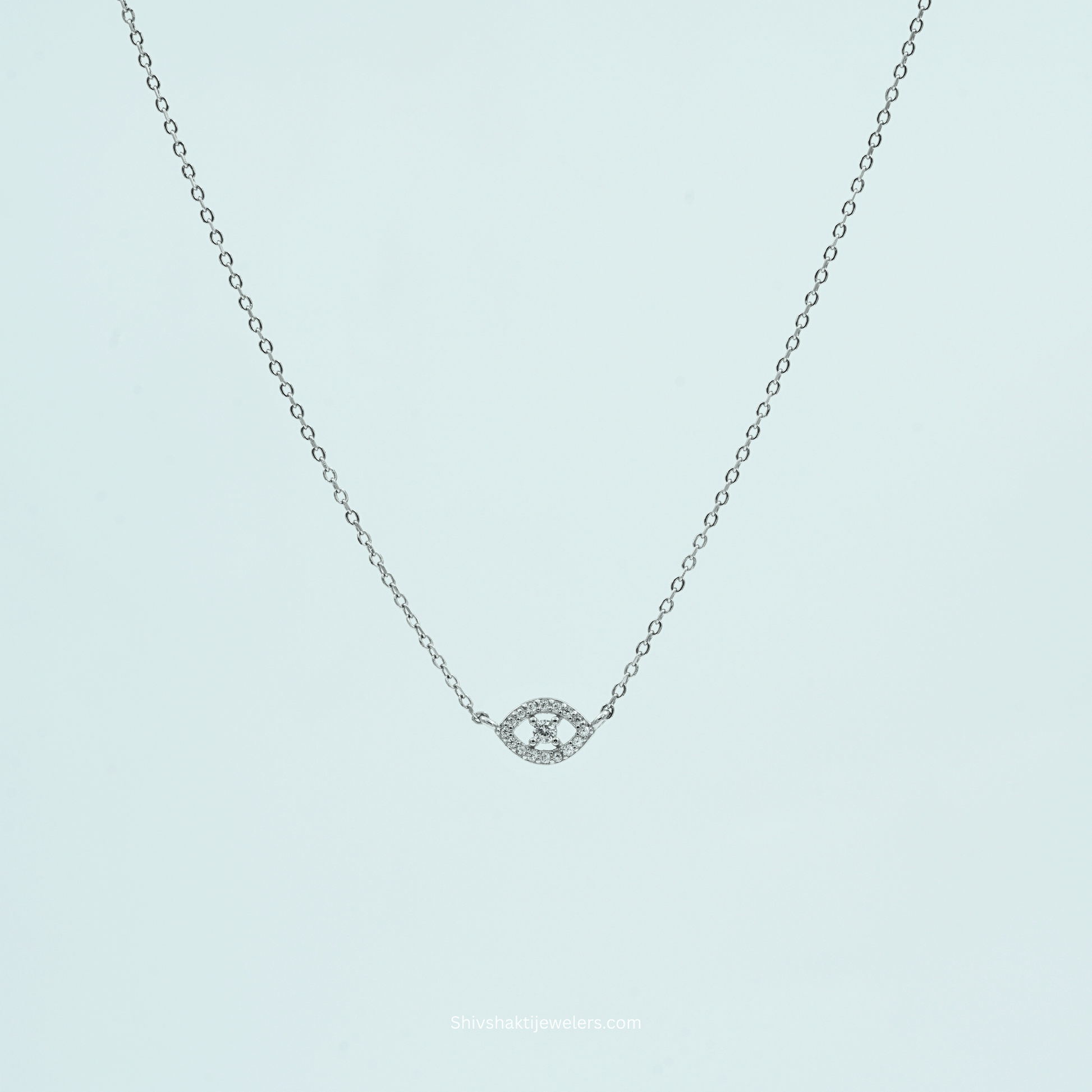 Sterling silver evil eye protection pendant necklace for women India