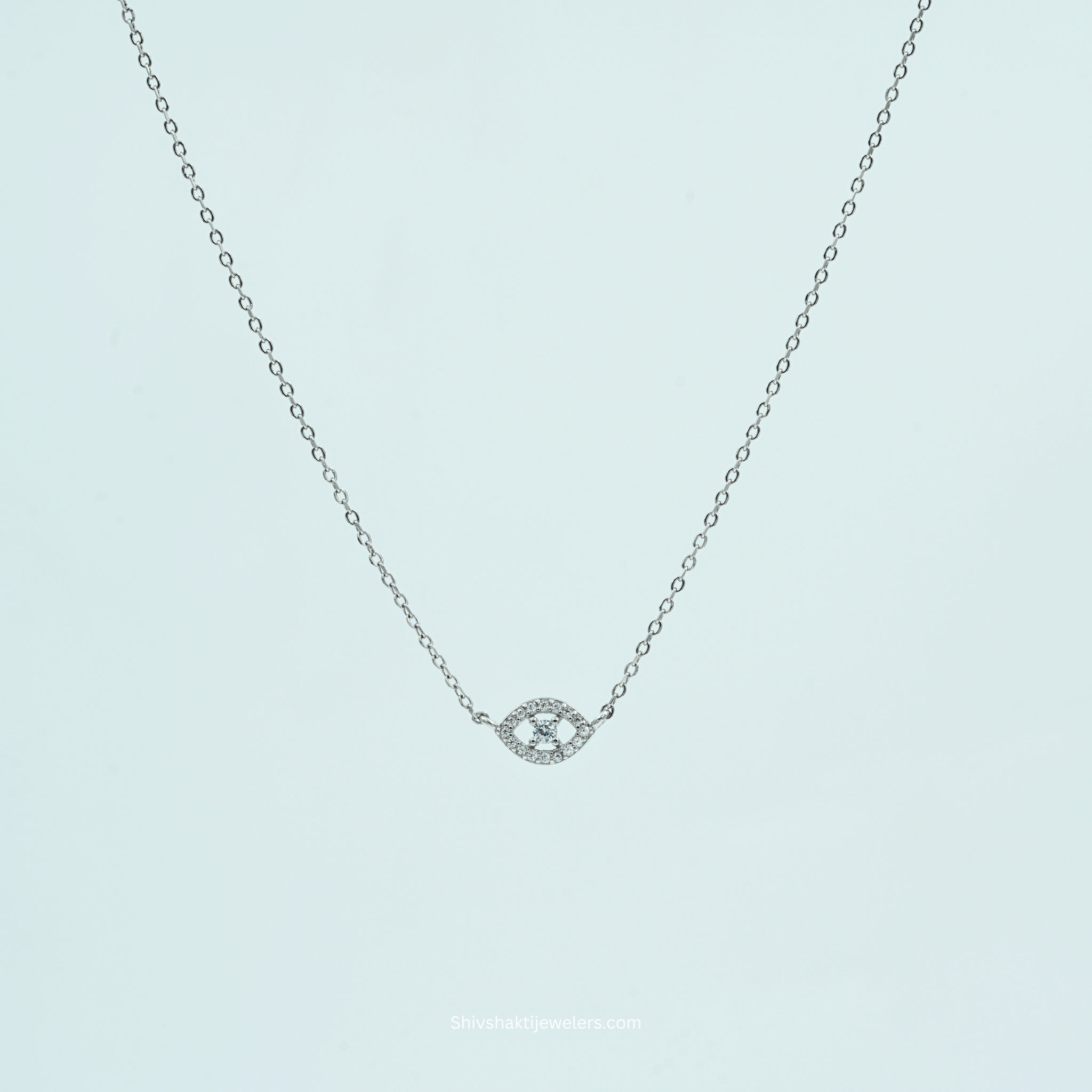 Sterling silver evil eye protection pendant necklace for women India
